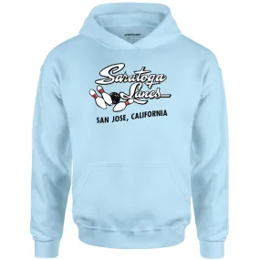 Saratoga Lanes - San Jose, CA - Vintage Bowling Alley - Unisex Hoodie