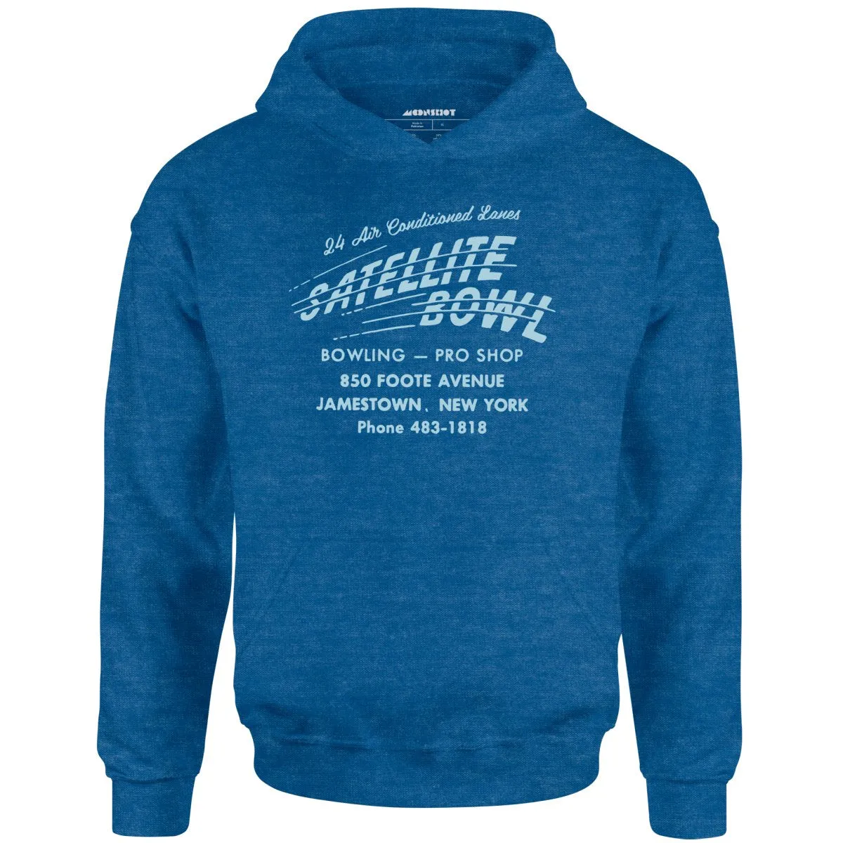 Satellite Bowl - Jamestown, NY - Vintage Bowling Alley - Unisex Hoodie