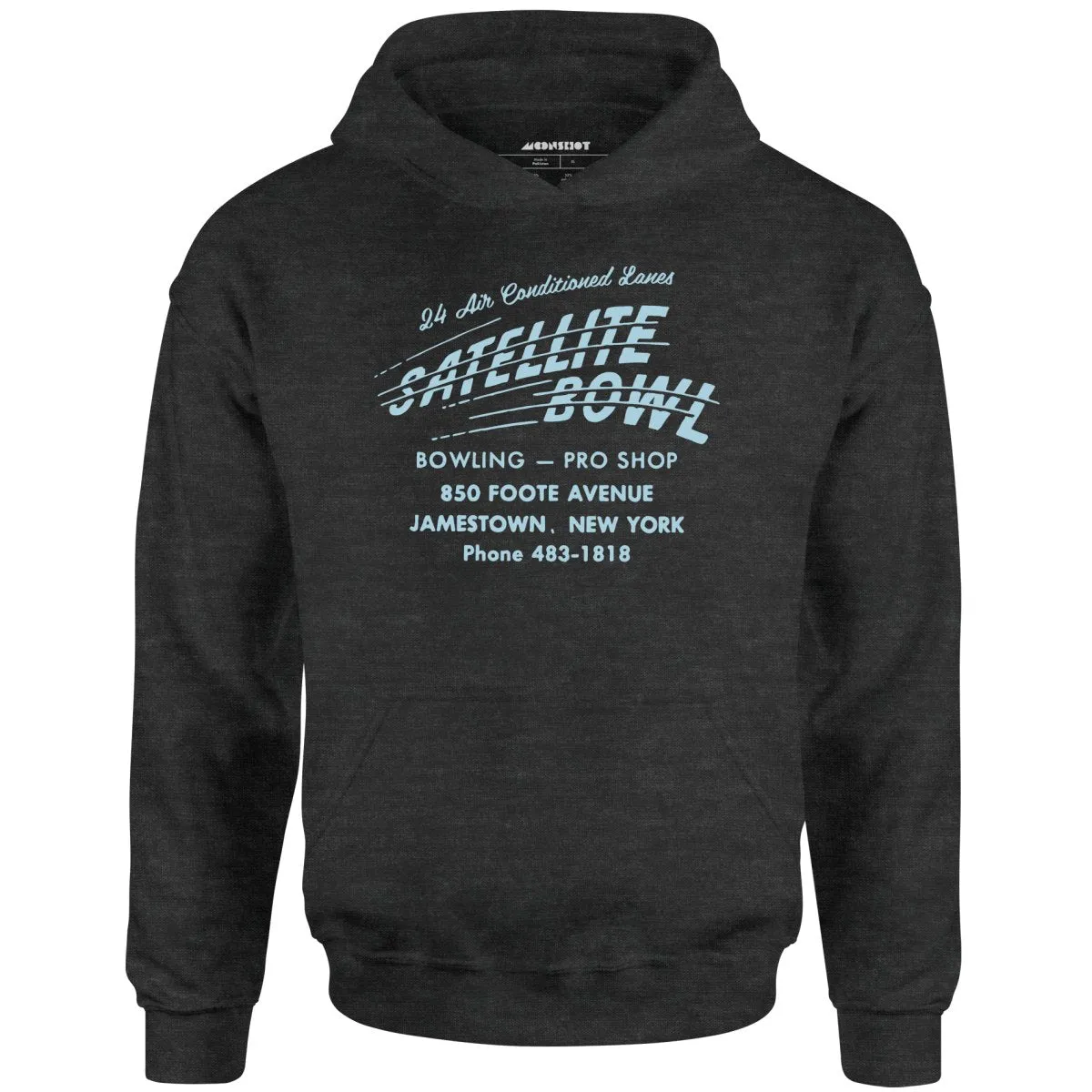 Satellite Bowl - Jamestown, NY - Vintage Bowling Alley - Unisex Hoodie