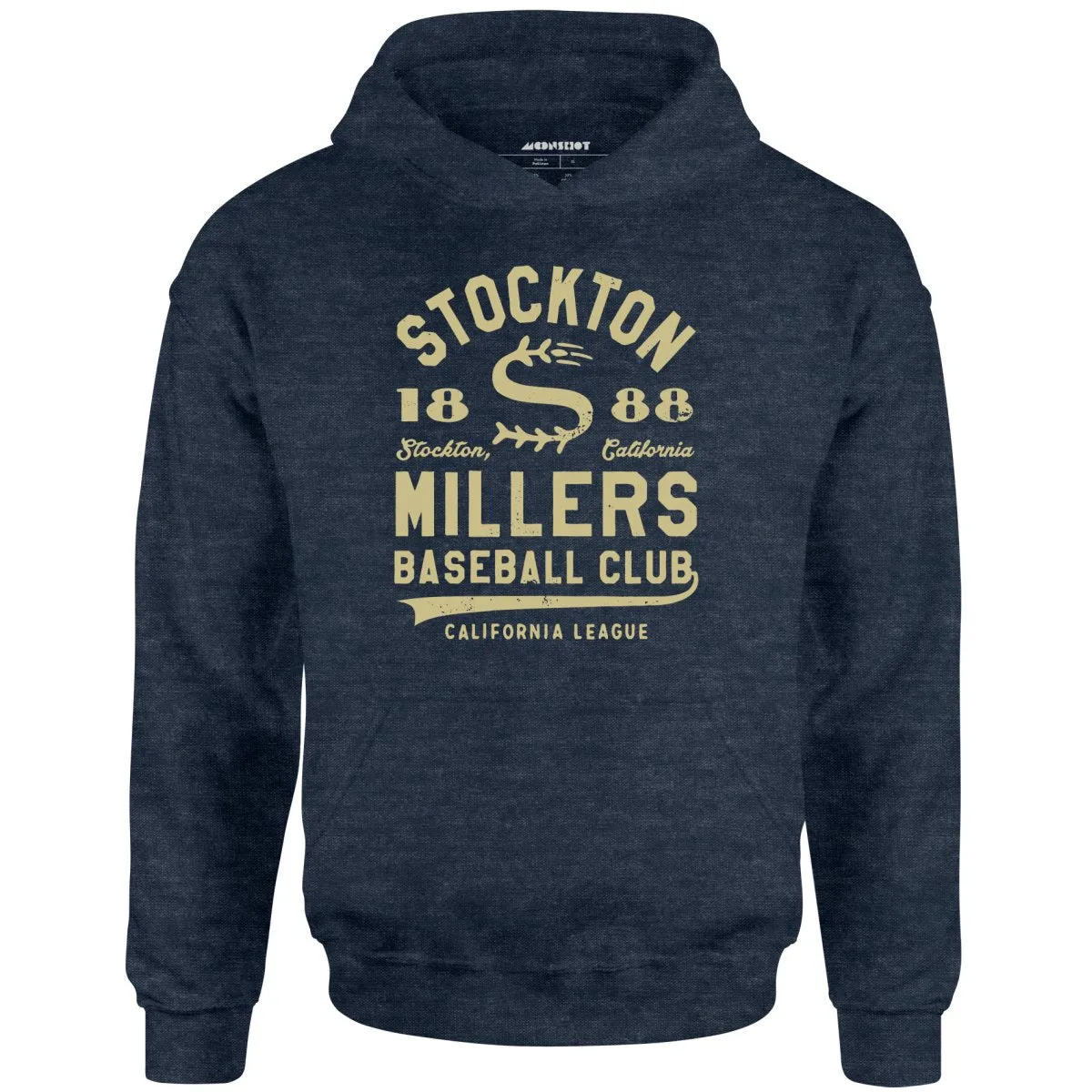 Stockton Millers - California - Vintage Defunct Baseball Teams - Unisex Hoodie