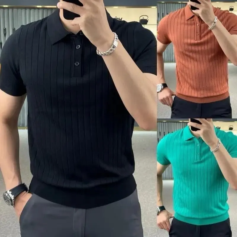 Summer Streetwear Fashion Men Polo T-Shirts