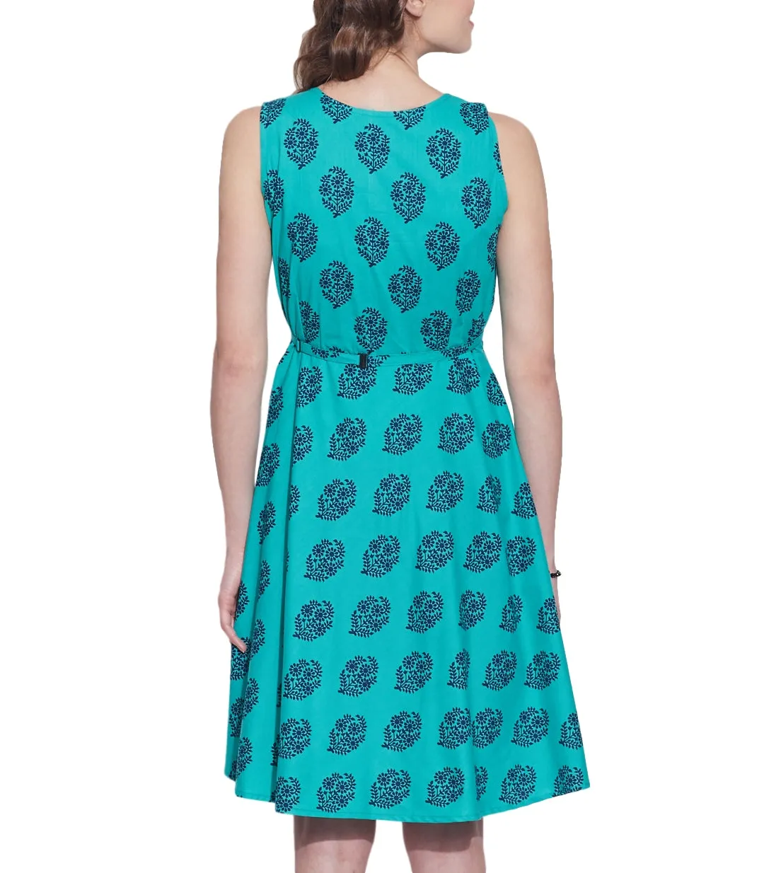 Women Apparels Cotton Printed Dress,Machine Washable,W-CPD42-1606, Size-42 Inch